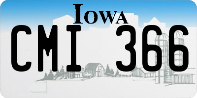 IA license plate CMI366