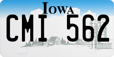 IA license plate CMI562