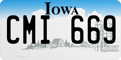IA license plate CMI669