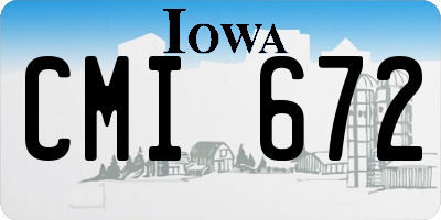 IA license plate CMI672