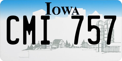 IA license plate CMI757