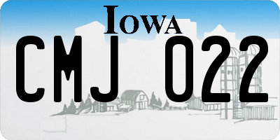 IA license plate CMJ022