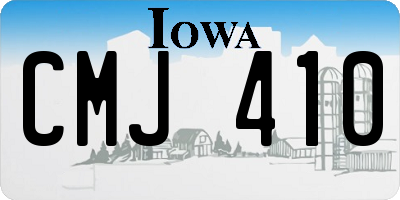 IA license plate CMJ410