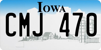 IA license plate CMJ470