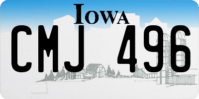 IA license plate CMJ496