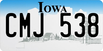 IA license plate CMJ538