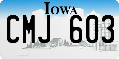 IA license plate CMJ603