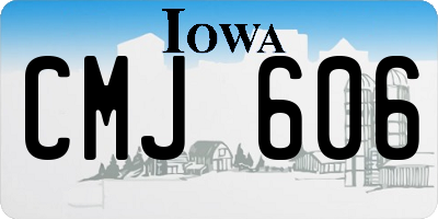 IA license plate CMJ606