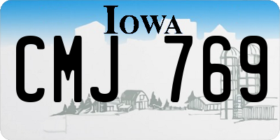 IA license plate CMJ769