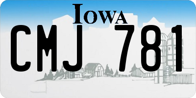 IA license plate CMJ781