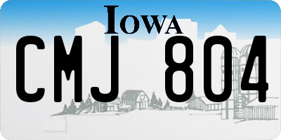 IA license plate CMJ804