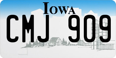 IA license plate CMJ909