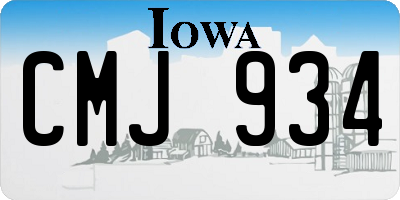 IA license plate CMJ934