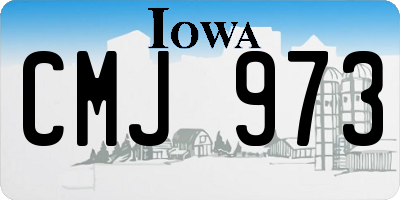 IA license plate CMJ973