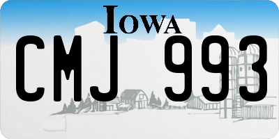 IA license plate CMJ993