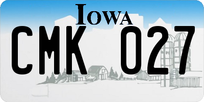 IA license plate CMK027