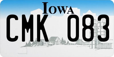 IA license plate CMK083