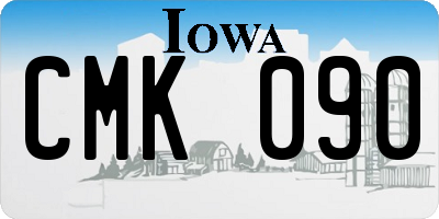 IA license plate CMK090