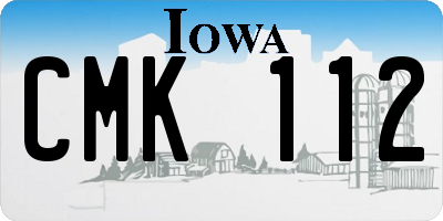 IA license plate CMK112