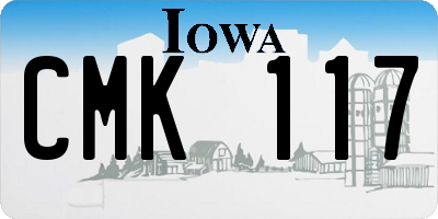 IA license plate CMK117