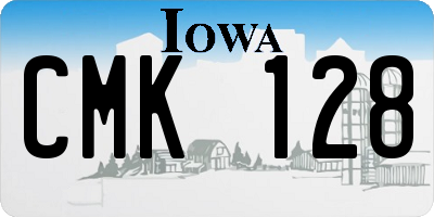 IA license plate CMK128