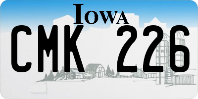 IA license plate CMK226
