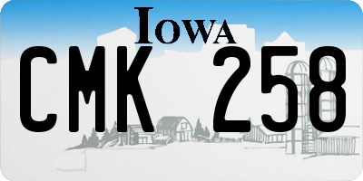 IA license plate CMK258