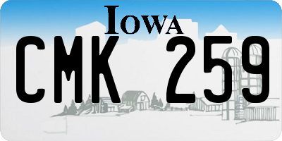 IA license plate CMK259