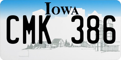 IA license plate CMK386