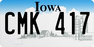 IA license plate CMK417