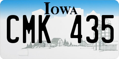 IA license plate CMK435