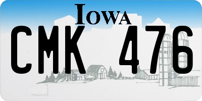 IA license plate CMK476
