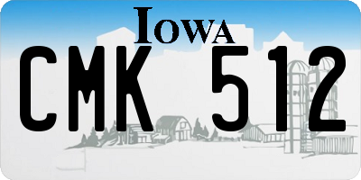 IA license plate CMK512