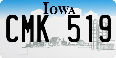 IA license plate CMK519