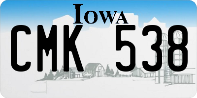 IA license plate CMK538
