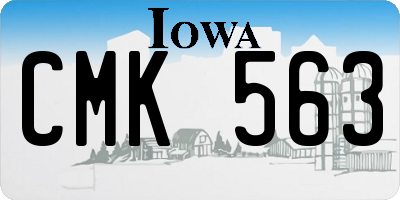 IA license plate CMK563