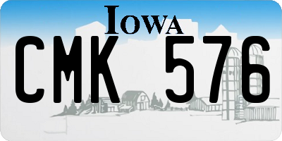 IA license plate CMK576