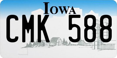 IA license plate CMK588