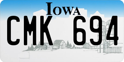IA license plate CMK694