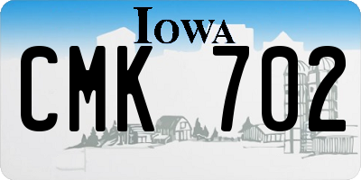 IA license plate CMK702