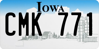 IA license plate CMK771