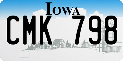 IA license plate CMK798