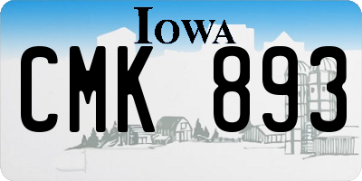 IA license plate CMK893