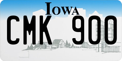 IA license plate CMK900