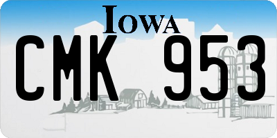 IA license plate CMK953