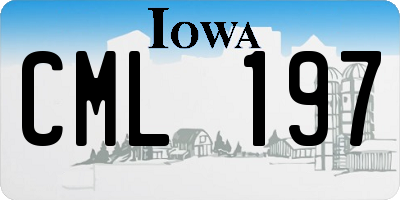 IA license plate CML197