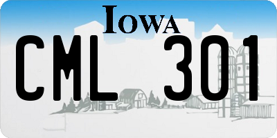IA license plate CML301