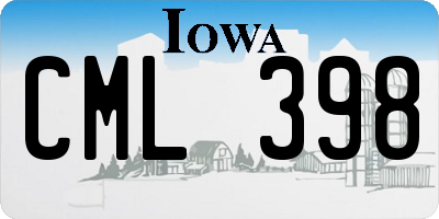 IA license plate CML398