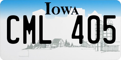 IA license plate CML405