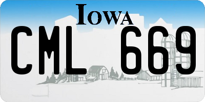 IA license plate CML669